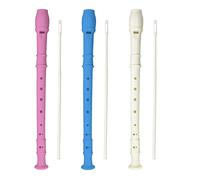 3 Pack 8 Hole Soprano Recorders Descant Flute With Cleaning Rod German Style for Chrildren Kids Beginner Graduation or Back to School Gift