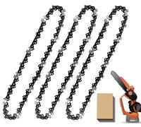 3 Pack 8 inch Chainsaw Chain for 8 Inch (20cm) Bar 33 Drive Links, 3/8inch Pitch, 0.050inch Gauge, Fits DOLMAR, Echo, Gardenline, Titan, Black & Decker and Other C10hainsaws