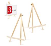 3 Pack 9 Inch Wood Easels, Easel Stand for Painting Canvases, Tripod, Kids Student Tabletop Easels for Painting, Art Craft Painting Easel Stand for Artist Adults Students
