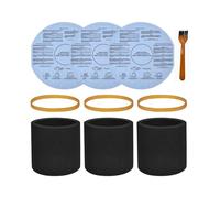 3 Pack 90585 Foam Sleeve Filter and 3 Pack 90107/90137 Wet Dry Vac Filter for Most 5 Gallon Vacuum Cleaner