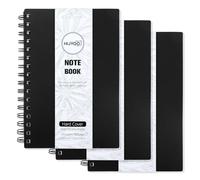 3 Pack A5 Journal Notebook, 480 Pages A5 Notepad Wirebound Spiral Notebooks for Writing, 80GSM Paper, PVC Cover, Lined Journal for Women Men Work Office School, 14.5 x 21cm-Black