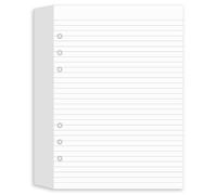(3 Pack) A5 Lined Paper Refills - 6 Hole Punched, 300 Sheets/600 Pages Ruled Paper, Refills for Filofax Planner/A5 Binders/Organizer, 100gsm, 5.8'' x 8.3''