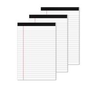 3 Pack A5 Notebook, Lined Post It Notes, Memo Notepad Lined Paper, Refill Pads, Large Capacity A5 Journal Notebooks for Writting, Drawing,Math, Sketching(Each 50Sheets,Total 300 Pages) (Black)