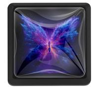 3 Pack Abstract Butterfly Cabinet Knobs with Mounting Screws Flat Black Drawer Knobs Square Dresser Knobs Drawer Pulls Single Hole Pull Handles Hardware for Bathroom Bedroom