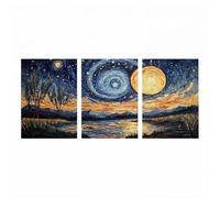 3 Pack Abstract Diamond Art Kits Adults Starry Sky Diamond Painting, Crystal Art Cross Stitch Embroidery Kit 8x12In*3, Paint by Numbers for Adults with Rhinestones, Room Decor Gifts for Women HXZH4089