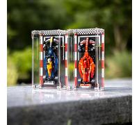 3 Pack Acrylic Display Case Compatible for L-E*G-O for Speed Champions F*1 Racing Series - Fits Models 77242 to 77251 - Clear Dustproof Showcase Box (Model Not Included)