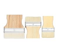 3 Pack Acrylic Paint Brushes,Paddle Surface Brushes,Bristle Flat Primer Brush with Poplar Handle Soft Reusable Brush Painting Base Set for Acrylic Paints Watercolour Gouache Oil (3 Sizes)