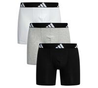 3 Pack Active Flex Cotton Boxer Briefs Black/Grey/White S