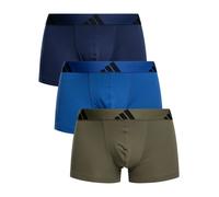 Set of 3 Plain Active Flex Cotton Boxer Shorts Navy Blue+Blue+Khaki