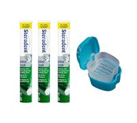 3 Pack Active Fresh Denture Cleaning Tablets - 90 Tablets, Denture Bath, False Teeth Cleaner, Retainer, Denture & Mouth Guard Sterilising Tablets, Multipack Bundle for Fresh Hygiene and Stain Removal