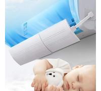 3 Pack Adjustable Air Conditioning Wind Deflector Windscreen Air Conditioning Shield Cold/Warm for Home/Office, Elderly, Babies, Pregnant Women - White (3)