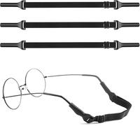 3 Pack Adjustable Glasses Straps Non-slip Sports Safety Glasses Holder Elastic Comfortable Eyewear Retainer Band No Tail Sunglasses Neck Strap Lanyard Cord for Men Women Teenagers Running Reading
