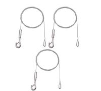 3 Pack Adjustable Picture Hanging Wire, 2 m*1.5 mm Picture Wire, Pictures Hanging Kit for up to 40 kg, Heavy Duty Stainless Steel Wires Rope for Mirror Curtain Photo Frame & Art