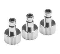 3-Pack Airbrush Quick-Release Disconnect Coupler Adapter, G1/8" Male Thread, Alloy Steel Construction, for Airbrush & Air Hose Use, 10 x 10 x 1