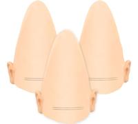 3 Pack Alien Cone Shaped Bald Headgear Halloween Alien Latex Bald Skin Head Cap for Adults Halloween Weird Costume Cosplay Supplies