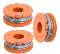 3-Pack Allister MGTP18Li Trimmer Spool - Auto-Feed Replacement Line with 1.65mm Nylon Rope - Compatible with McCulloch MAC 18Li, 18LiX and Mac Allister Strimmers