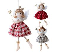 3 Pack Angel Doll Pendants, Angel Ornaments for Christmas Tree Decor, Plush Hanging Ornament Doll, Cute Angels Pendants, Christmas Home Party Holiday Decoration