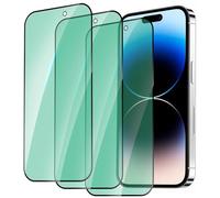 3 Pack Anti-Blue Light Screen Protector for iPhone 14 Pro Max, Green Light Eye Protection 9H Tempered Glas Film for iPhone 14 Pro Max 6.7" Anti-Shatter, Anti-Scratch, Blocks Harmful Blue Light