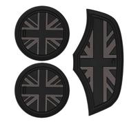 3 Pack Anti-Slip Silicone Car Cup Holder Coasters, Union Jack Design