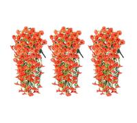3 Pack Artificial Morning Glory Vines 29.5 Inch UV Resistant Hanging Flowers Silk Fake Plants for Outdoor Garden Wall Porch Wedding Spring Decoration (G)