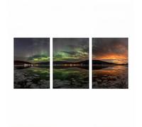 3 Pack Aurora Diamond Art Kits Adults, Small Town Diamond Painting Kit, Full Drill Paint by Numbers for Adults 50x75cmx3Pack, Rhinestones Embroidery Cross Stitch Wall Art for Room Decor Model-4416