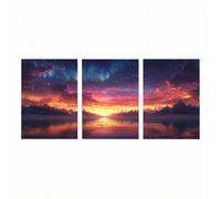 3 Pack Aurora Diamond Art Kits Adults, Starry Sky Diamond Painting Kit, Full Drill Paint by Numbers for Adults 30x45cmx3Pack, Rhinestones Embroidery Cross Stitch Wall Art for Room Decor Model-4312