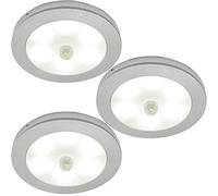 3 Pack | Auto On Off Switch LED Lighting Kit | in or Under Cabinet Kitchen Light | Natural White | PIR Motion Sensor Light | Automatic Walk Movement Door Detector | Kitchen Bathroom | Loops