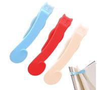 3 Pack Automatic Bookmark | Silicone Book Mark | Unique Bookmarks Follow You to Turn Pages | Multifunctional Book Markers Clip Book Accessories for Reading Lovers