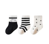 3 Pack Baby Ankle Thick Warm Socks Winter 1-3 Year Indoor Crawling Crew Cartoon Animal Infant Terry for Boys Girl White