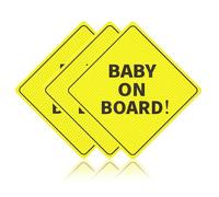 3 Pack Baby On Board Sticker for Car, Child Safety Car Signs, Durable and Visible, for Any Toddler, Kid, Child