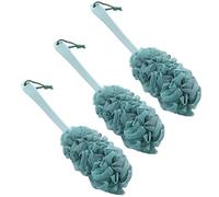 3 Pack Back Scrubber Long Handled Bath Brush Soft Mesh Sponge Exfoliating Body Scrub Back Cleaner Loofah Bathroom Shower Accessories for Women and Men and Elder (Multiple Colors)