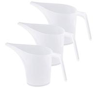 3 Pack Baking Measuring Jug, 1L Plastic Jug, Long Mouth Measuring Cup, Clear Scale Mixing Jug for Kitchen Baking, Cooking,Cake Making, BPA Free