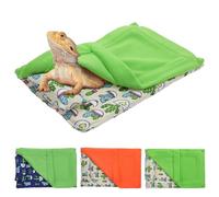 3 Pack Bearded Dragon Bed, Reptile Sleeping Bag, Reptile Pets' Sleeping Bag Set with Pillow Lizard Sleeping Bag Blanket Soft Warm Hideout Terrariums Accessories for Reptile Lizard Bearded Dragon