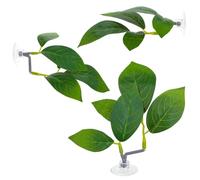3 Pack Betta Fish Leaf Pad, Betta Leaf Hammock Fish Tank Decorations Aquarium Decor Simulating The Natural Habitat for Sleeping Resting Hiding Playing Breeding with Plastic Suction Cup