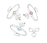 3 Pack Bff Necklace for 3 Girls Friendship Bracelets Matching Bracelets Stainless Heart Shape A Gift for Women Sisters and Friends Friendship Necklace for 3 Bff Gifts for Family Love Best Friend