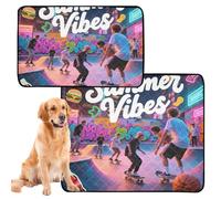 3 Pack Big Dog Pee Mat Muddy Mats for Dogs Large Washable Dog Anti Slip for Sofa 20x24in Summer Vibes