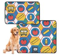 3 Pack Big Dog Pee Mat Muddy Mats for Dogs Washable Anti Slip Floor Mat for Travel 20x24in Geometric_Modern_backtoschool