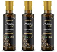 3 Pack Black Seed Oil, 3 x 100ML Cold Pressed, Nigella Sativa Black Cumin Seed with High Thymoquinone, Omega Rich for Hair, Skin, Joints, Immunity - Non GMO, Vegan, Kalonji