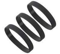3-Pack Black Silicone Rubber Elastic Wristbands - 20 cm Circumference, Stretchy Cuff Bracelets
