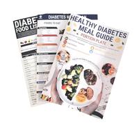 3 Pack Blood Sugar Diet Guide,Easy Glucose Meal Planner with Low Sugar Food Lists Daily Prep Charts Diet Management Tools