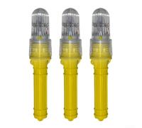 3-Pack Boat Signal Lights LED, Automatic Night & Fog Fish Attracting Lights for Kayak Canoe Raft, Waterproof Floating Marker Buoys for Fishing Nets(yellow)