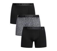 3 Pack Boxer Briefs Black/Dot/Black L