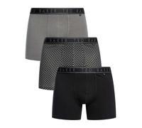 3 Pack Boxer Briefs Black/Pattern/Dark Grey XL
