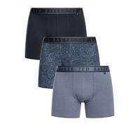 Ted Baker Ted Baker 3-Pack Cotton Boxer Briefs Mens Boxer Briefs Navy/Amythys/Folkstone Grey - Small