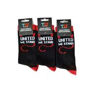 3 PACK BOYS SOCKS WITH LOGO UNITED WE STAND .shoe size is 4 to 6.5.