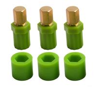 3-Pack Brass Shear Shaft Coupler for KP Series Pasta Roller Attachment, Compatible with KPSA/KPRA/KPEX/KPXX, Green Drive Pin Repair Part for Kitchen