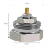 3-Pack Brass Thermostatic Valve Adapter for Converting M30×1.0 to M30×1.5 Threads, Chrome-Plated, Compatible with Oventrop Radiator Va