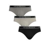 Emporio Armani Em000258_af20669 Slips 3 Units Black,Grey 2XL Men
