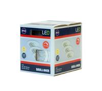3-Pack Briloner LED Recessed Spotlights Round White 3x5.5W Warm Dimmbare