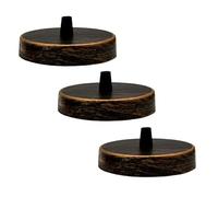 3 Pack Brushed Copper Metal Ceiling Rose 120mm Round Antique Ceiling Canopy Durable Pendant Light Cover for Pendant Light Fitting Single Outlet Ceiling Plate Accessories for Modern UK Home Lighting
